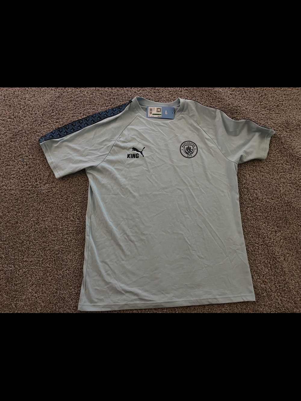 Puma Manchester city blue t shirt size Large
